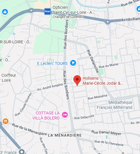 Carte des cours de pilates à Tours nord